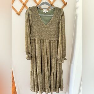 BOUTIQUE PAISLEY & FLORAL MIDI DRESS